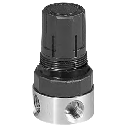 Wilkerson RA3 (Aluminum)/RB3 (Brass) Series Miniature Regulator,  Port Size 1/4; Flows to 14 SCFM